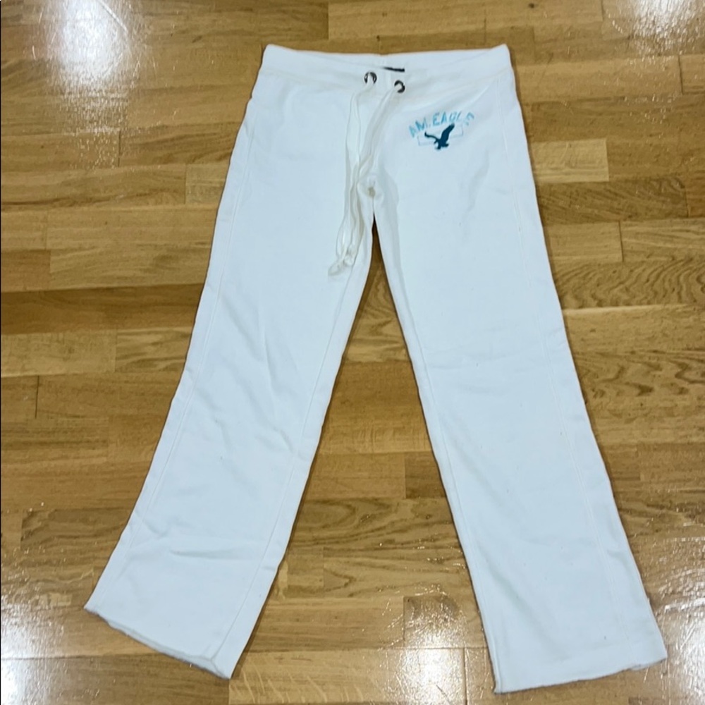 American Eagle white sweats